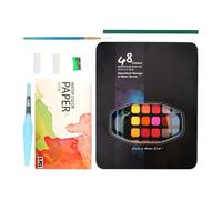 Beginner Paint Kit, Aqua Color Adult Paint Set - 48 Colors SECK SULD SCEGKING PASTILI SET,Palette Pastols,Travel Palette Design,Artist Art Supplies