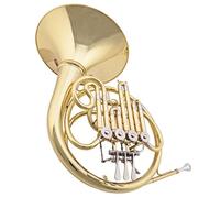 Beginner Playing Type B Flat 4-key Single Row Brass Lacquered Gold French Horn Instrument With Case French Horn kit