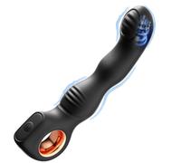 Beginner Prostate Massager Vibrator with Hollow Ring - 10 Vibration Modes Anal Vibrator, Waterproof Vibrating Butt Plug Dildo