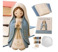 Beginner Quilting Kit - Complete Hand Craft Set, Cloth Squares Sewing Supplies DIY Art Package, Creative School Workshop Family Activity Project, Quilt Kit Christian Novelty Embroidery patchwark | Han