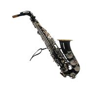 Beginner Sax Black Eb Alto Saxophone Sax Brass Solid White Shell Keys Woodwind Instrument With Carry Case Gloves Brush Sax Neck