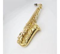 Beginner Sax Falling Tune E (F) Sax Gold Lacquer E Flat Alto Saxophone Eb With Case Accessories(Bag A)