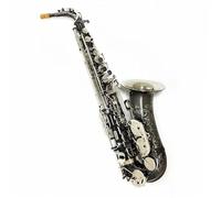 Beginner saxophone Alto Black Nickel Silver Alloy Alto Saxophone Brass Instrument With Box Accessories Beginner Professional Performer(A)