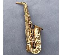 Beginner saxophone Alto Eb Tune Saxophone Brass Musical Instrument Gold Lacquer Sax With Case And Instrument Accessories(A)