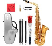 Beginner saxophone Alto Saxophone Eb Brass Gold Lacquer Sax Musical Woodwind Instrument With Case Accessories
