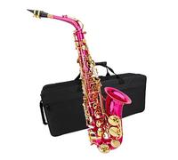 Beginner saxophone Alto Saxophone Eb E Flat Rose Red Plated Saxophonewith Carrying Case Reeds Gloves Cloth Parts