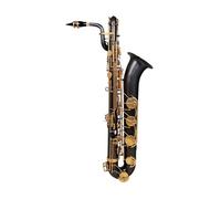 Beginner saxophone Baritone Saxophone Eb Flat Carving Woodwind Instruments With Replaceable Fitting Suit For Beginner Adult Grading Exam(Black)