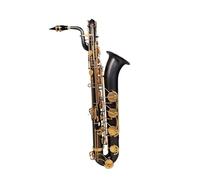 Beginner saxophone Baritone Saxophone Eb Flat Carving Woodwind Instruments With Replaceable Fitting Suit Beginner Professional Performer(Black)