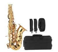 Beginner saxophone Bb Soprano Saxophone Gold Lacquer Brass Sax W/Instrument Case Neck Strap Cloth Brush For Musicians Beginner