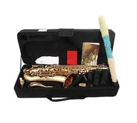 Beginner saxophone Bb Tenor Saxophone Brass Body Saxfone Professional Woodwind Instrument With Case Reeds Gloves Parts & Accessories(Golden Sax)