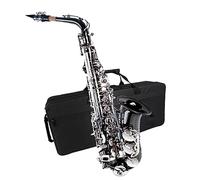 Beginner saxophone Beginner Alto Saxophone Eb Professional Woodwind Instrument Brass Premium Black Nickel Plated Eb E Flat Alto Sax