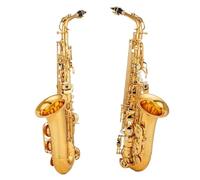 Beginner saxophone Beginners And Adults Professional Alto Drop E Saxophone Gold Alto Saxophone With Instrument Accessories(B)