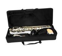 Beginner saxophone Beginners And Adults Silver Gold Saxophone Bb Tenor Saxophone Brass Musical Instrument Professional With Case Brush(B)