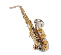 Beginner saxophone Beginners Musical Instruments Tenor Saxophone Bb Tone Nickel Plated Tube Gold Key Sax With Case Accessories(A)