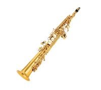 Beginner saxophone Beginners Performance Brass Straight Soprano Saxophone Bb B Flat Saxophone Woodwind Instrument Carve Pattern(B)