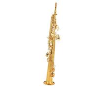 Beginner saxophone Beginners Soprano Saxophone B-key Straight Tube Gold Lacquer Saxophone Instrument Professional Box Accessories(Gold)
