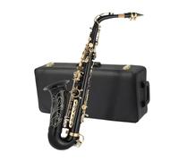 Beginner saxophone Brass Alto Saxophone Instrument Easy To Play Suitable For Beginners Adults With Accessories(Black)