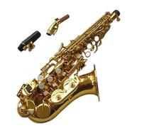 Beginner saxophone Curved Soprano Saxophone Gold Professional Playing Instrument Curved Soprano Sax And Hard Box