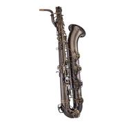 Beginner saxophone E-flat Bass Saxophone Brass Black Nickel Plated Saxophone Instrument Beginner Instrument With Instrument Accessories(B)