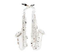 Beginner saxophone Eb Alto Saxophone Brass Body Engraved White Shell Keys Professional Woodwind Instruments With Case Parts & Accessories