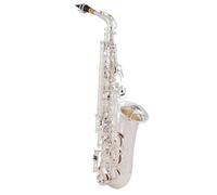Beginner saxophone Eb Alto Saxophone Brass Lacquered Gold E Flat Sax Woodwind Instrument Professional Beginner And Adult Instrument(Silver)