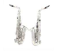Beginner saxophone Eb Alto Saxophone Brass Silver Plated Professional E Flat Sax With Case Strap Musical Instrument Parts