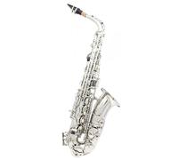 Beginner saxophone Eb Alto Saxophone Exquisite Carved Woodwind Instrument Brass Sax With Box Musical Instrument Parts(Light Grey)