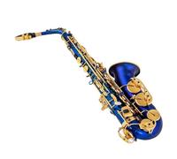 Beginner saxophone Eb Alto Saxophone Matte Black Red Blue Purple Plated Carved Surface E Flat Instrument Sax With Instrument Case(Blue)