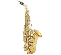 Beginner saxophone Gold Soprano Saxophone B-Flat Beginner's Soprano Sax Complete Set With Portable Box Reed Accessories(B)