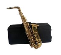 Beginner saxophone Golden Eb Alto Saxophone Sax Brass Body White Shell Key Woodwind Instrument With Carry Case Gloves Cloth Brush Sax Neck