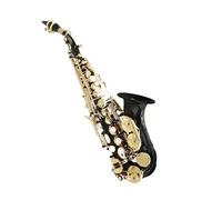 Beginner saxophone Performer Beginners Soprano Saxophone Brass Black Golden Carve Pattern Bb Bend Sax For Adult Beginner