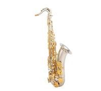 Beginner saxophone Performer Type Silver Plated Body Key Of Bb Tenor Saxophone Professional Musical Instrument With Case Accessories(B)
