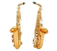 Beginner saxophone Professional Alto Drop E Saxophone Gold Alto Saxophone With Accessory Instrument Bag(A)