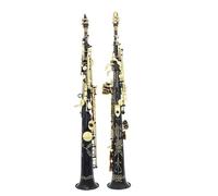 Beginner saxophone Professional Bb Soprano Saxophone Brass Gold Plated Key B Flat Sax With Case Reed Glove Accessories