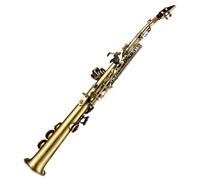 Beginner saxophone Professional Brass Straight Bb Soprano Saxophone Nickel Plated Sax Woodwind Instrument Carve Pattern Gloves Straps