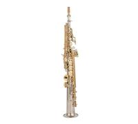 Beginner saxophone Professional Performance Type Soprano Saxophone Silvering Gold Key With Case Sax Soprano Instrument With Accessories(B)