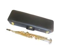 Beginner saxophone Professional Straight Soprano Saxophone Nickel Silver Gold Key Sax Soprano Ligature Reeds Neck And Hard Box
