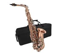 Beginner saxophone Red Antique Saxophone Brass Eb Alto Saxophone With Cloth Reed Clip Strap Glove Parts For Beginners Adult