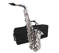 Beginner saxophone Silver Saxophone Brass Eb Alto Saxophone With Cloth Reed Clip Strap Glove Parts For Beginners Adults
