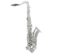 Beginner saxophone Silver Tenor Saxophone Professional Brass Woodwind Instrument Sax With Box Stand Reeds Accessories(B)