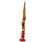 Beginner saxophone Soprano Saxophone B Flat Red Lacquer Neck Built In Type Straight Musical Instruments Professional With Accessories