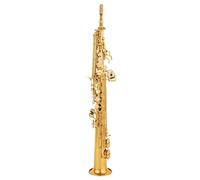 Beginner saxophone Soprano Saxophone B-tuned Straight Tube Gold Lacquer Saxophone Instrument Professional With Case Accessories(Gold)