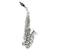 Beginner saxophone Soprano Saxophone Bb Brass Body Engraved Key Saxophone With Reed Gloves Back Rubbing Cloth(F)