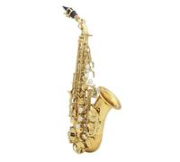 Beginner saxophone Soprano Saxophone Bb Brass Body Engraved Key Saxophone With Reed Gloves Back Rubbing Cloth(C)