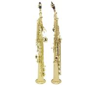 Beginner saxophone Soprano Saxophone Bb Brass Body Straight Professional Saxfone Instrument With Case Reeds Parts & Accessories(Golden Sax)