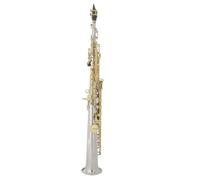 Beginner saxophone Soprano Saxophone Brass Body B Flat Straight Sax Professional Instrument With Case Parts & Accessories(D)