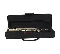 Beginner saxophone Soprano Saxophone Cyan Antique Bb Flat Brass Straight Sax Woodwind Instrument With Case Cloth Gloves