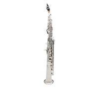 Beginner saxophone Soprano Saxophone Silver Bb Flat Brass Straight Sax Woodwind Instrument With Case Gloves Parts