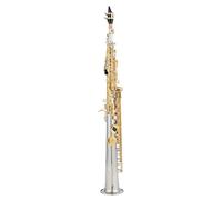 Beginner saxophone Soprano Saxophone Silvering Gold Key With Case Sax Soprano Ligature Reeds Neck Musical Instrument For Music Lovers(B)