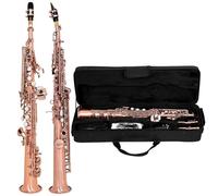 Beginner Saxophones The B Flat Soprano Saxophone With A Red Brass Straight Tube Is Suitable For Beginners To Practice Playing